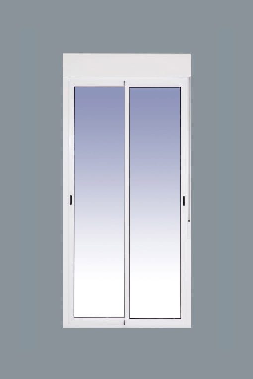 Portafinestra scorrevole in alluminio con persiana (PVC) 1200x2185 2h (telaio e cassonetto in kit) - immagine 3
