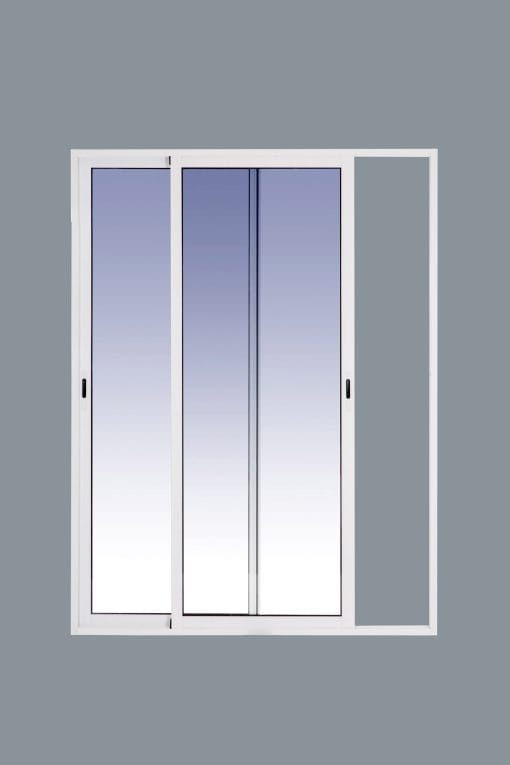 Porta scorrevole in alluminio per balcone 1500x2000 2h (telaio predisposto in kit) - immagine 3