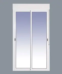Balconera Aluminio Corredera Con Persiana (PVC) 1500x2185 2h (marco y cajón persiana en kit) - Imagen 3
