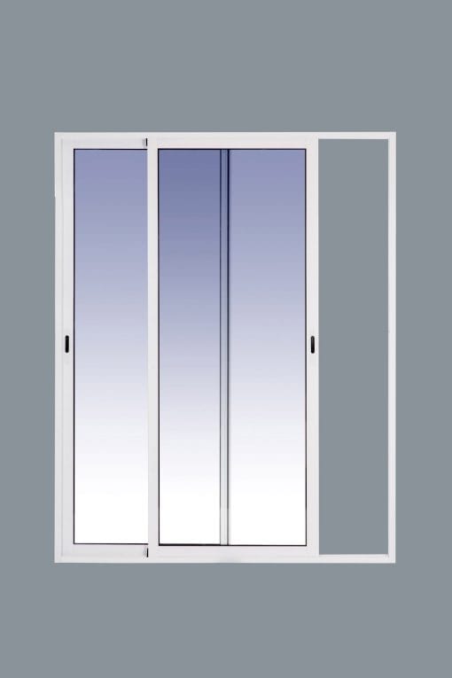 Porta scorrevole in alluminio per balcone 1600x2000 2h (telaio predisposto in kit) - immagine 3