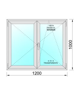 Ventana Aluminio Corredera 1000X1200 2h – VENTANASTOCK .ES