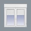 Ventana Aluminio Practicable Oscilobatiente Con Persiana (PVC) 1000X1155 2h
