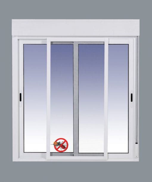 Ventana Aluminio Corredera Con Persiana (PVC) 1000x1155 2h y Mosquitera de Regalo - Imagen 3