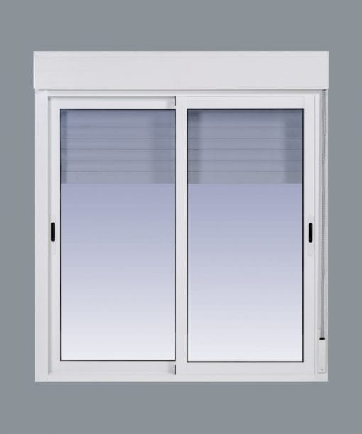 Ventana Aluminio Corredera Con Persiana (PVC) 1000x1155 2h y Mosquitera de Regalo - Imagen 5