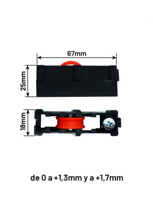 RUEDA CORREDERA 3 POSICIONES PARA VENTANA (JUEGO DE 8 UNIDADES) - Imagen 2