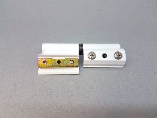 2-BLADE HINGE FOR RIGHT-OPENING PRACTICABLE WINDOW, EUROPEAN CHANNEL, WHITE LACQUERED (4 UNITS) - Image 2