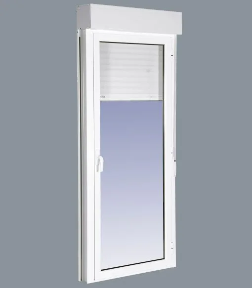 Puerta Balconera Aluminio Practicable Derecha Con Persiana (PVC) 882X2185 1h (guías y cajón persiana en kit) - Imagen 3
