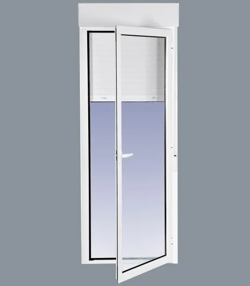 Puerta Balconera Aluminio Practicable Derecha Con Persiana (PVC) 882X2185 1h (guías y cajón persiana en kit) - Imagen 4