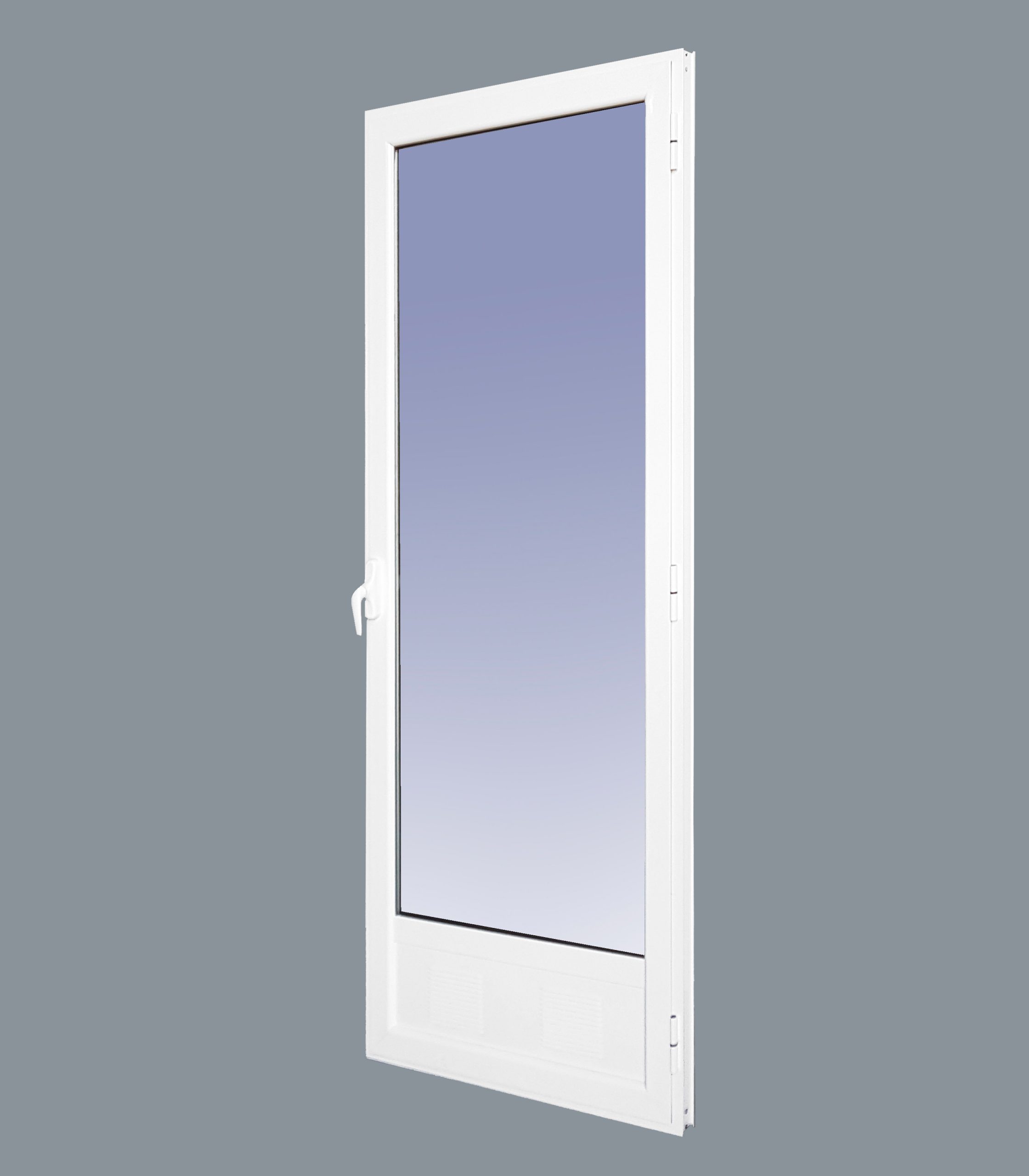 Puerta Balconera Aluminio Practicable Derecha 800X2000 1h con Rejilla y  cristal Mate – VENTANASTOCK .ES