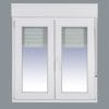 Ventana PVC Practicable Oscilobatiente 2 hojas con Persiana (PVC) 1000X1355