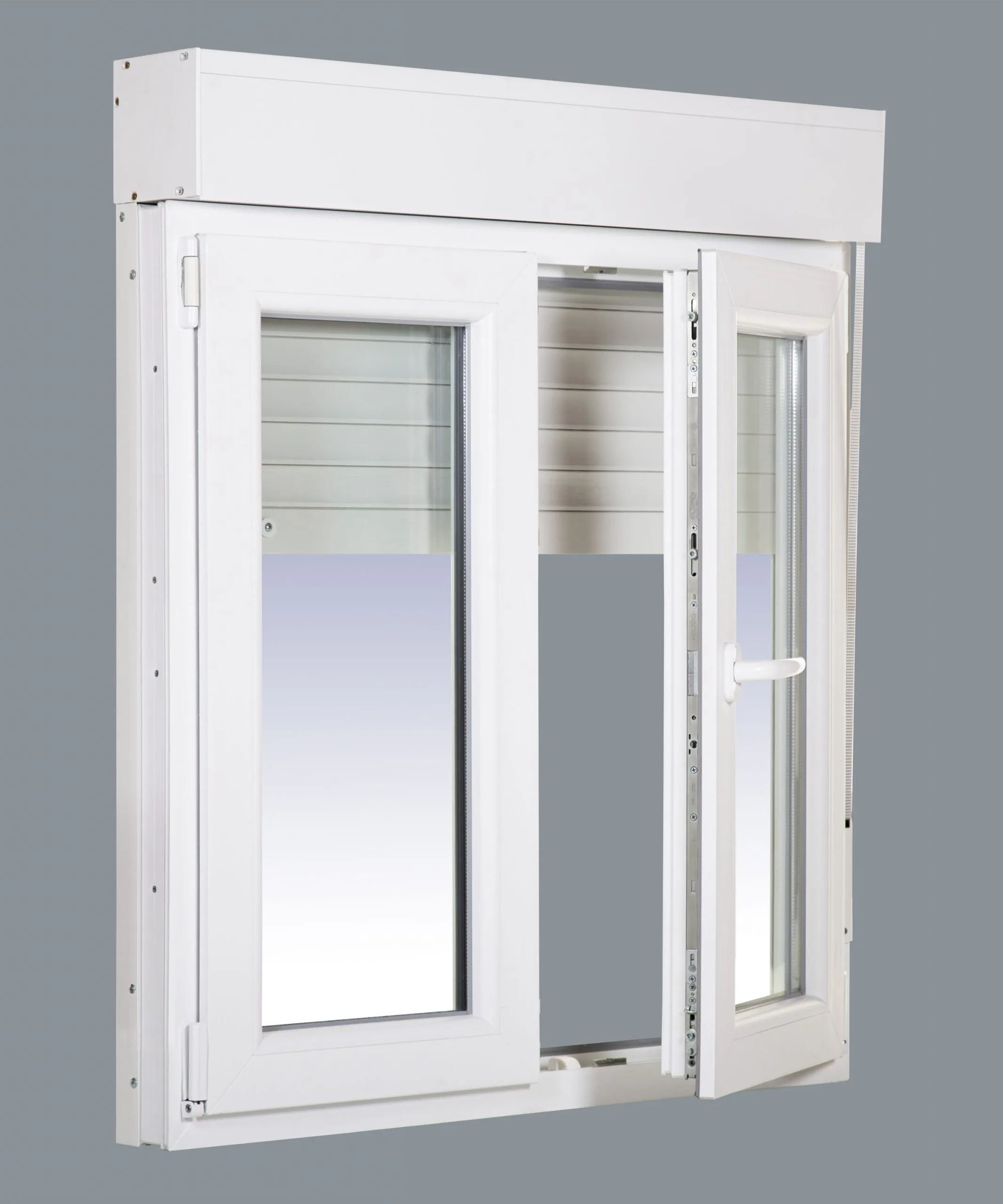 Ventana PVC Practicable Oscilobatiente 2 hojas con Persiana (PVC) 1200X1355 - Imagen 4