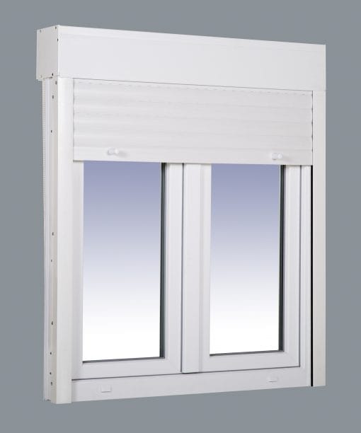 Ventana PVC Practicable Oscilobatiente 2 hojas con Persiana Motorizada 1000X1355 con Mosquitera Enrollable - Imagen 8