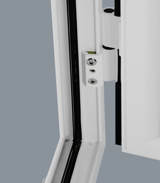 Puerta Balconera Aluminio Practicable Derecha 800X2000 1h con Rejilla y cristal Mate - Imagen 6