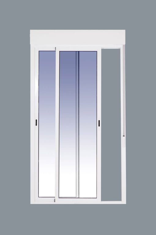 Balconera Aluminio Corredera Con Persiana (PVC) 1500x2185 2h (marco y cajón persiana en kit) - Imagen 5