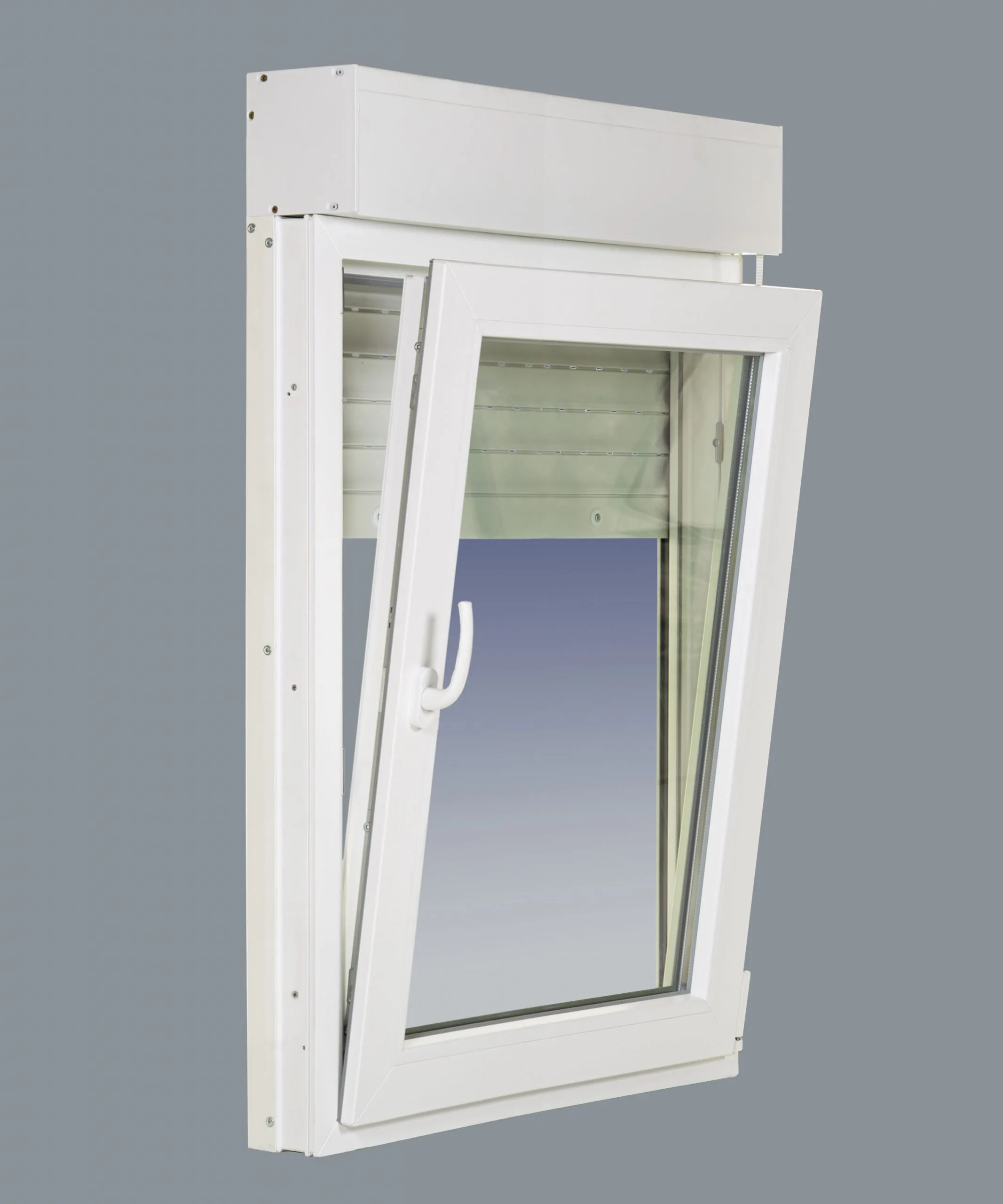 Ventana PVC Practicable Oscilobatiente Derecha con Persiana Motorizada 800X1155 1hoja con Mosquitera Enrollable - Imagen 6