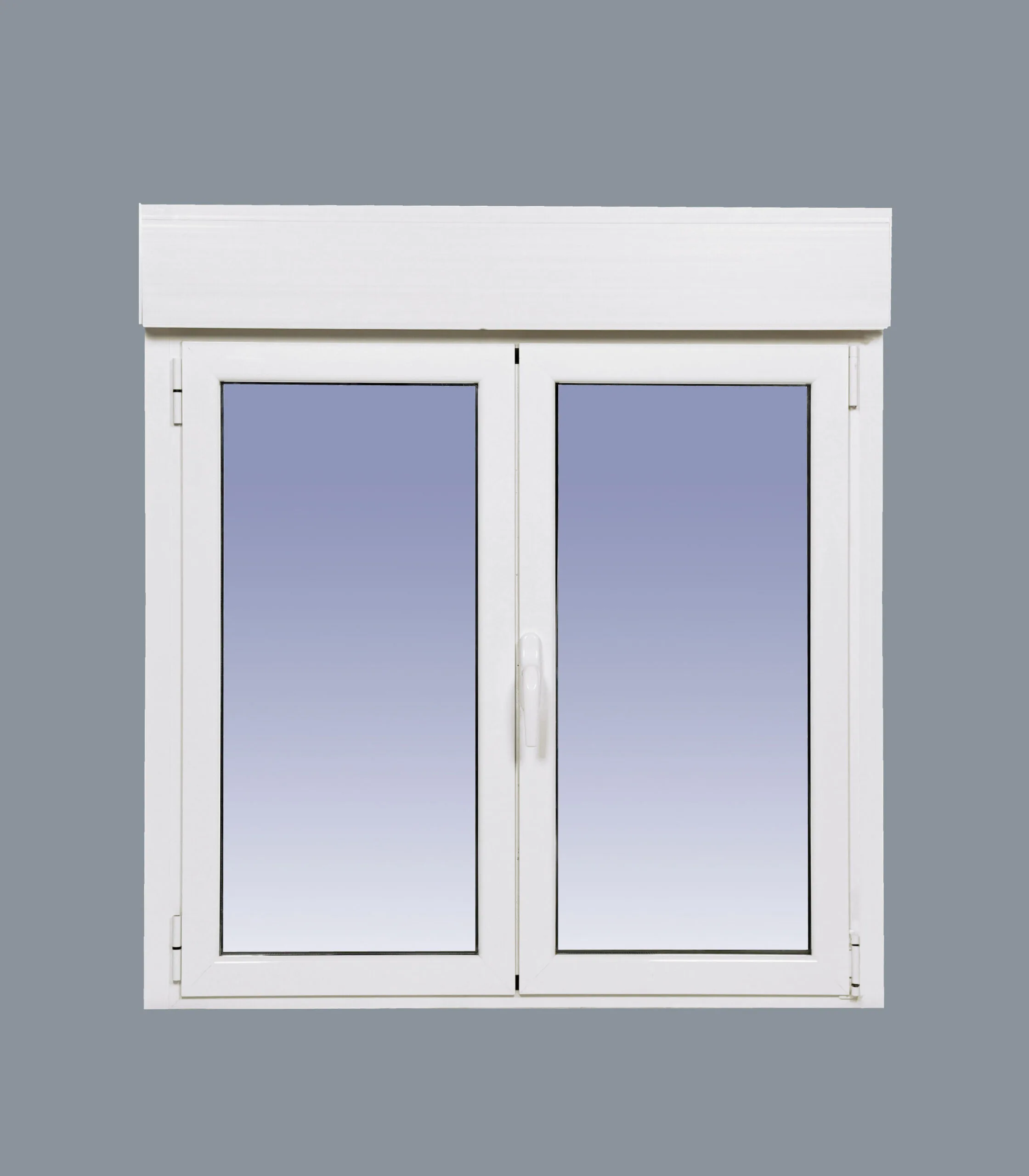 Ventana Aluminio RPT 45 Practicable Oscilobatiente 1000X1155  2 hojas con persiana motorizada y lamas de aluminio