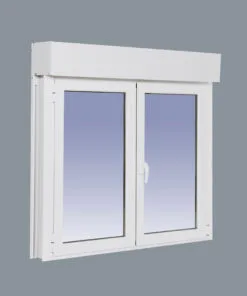 Ventana Aluminio RPT 45 Practicable Oscilobatiente 1000X1155  2 hojas con persiana motorizada y lamas de aluminio - Imagen 4