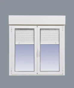 Ventana Aluminio RPT 45 Practicable Oscilobatiente 1000X1155  2 hojas con persiana motorizada y lamas de aluminio - Imagen 3