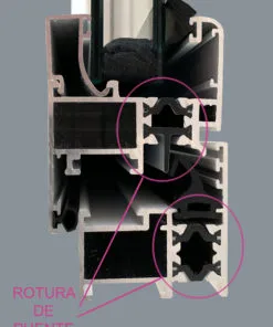 Ventana Aluminio RPT 45 Practicable Oscilobatiente Izquierda 500x600 1hoja cristal mate - Imagen 7