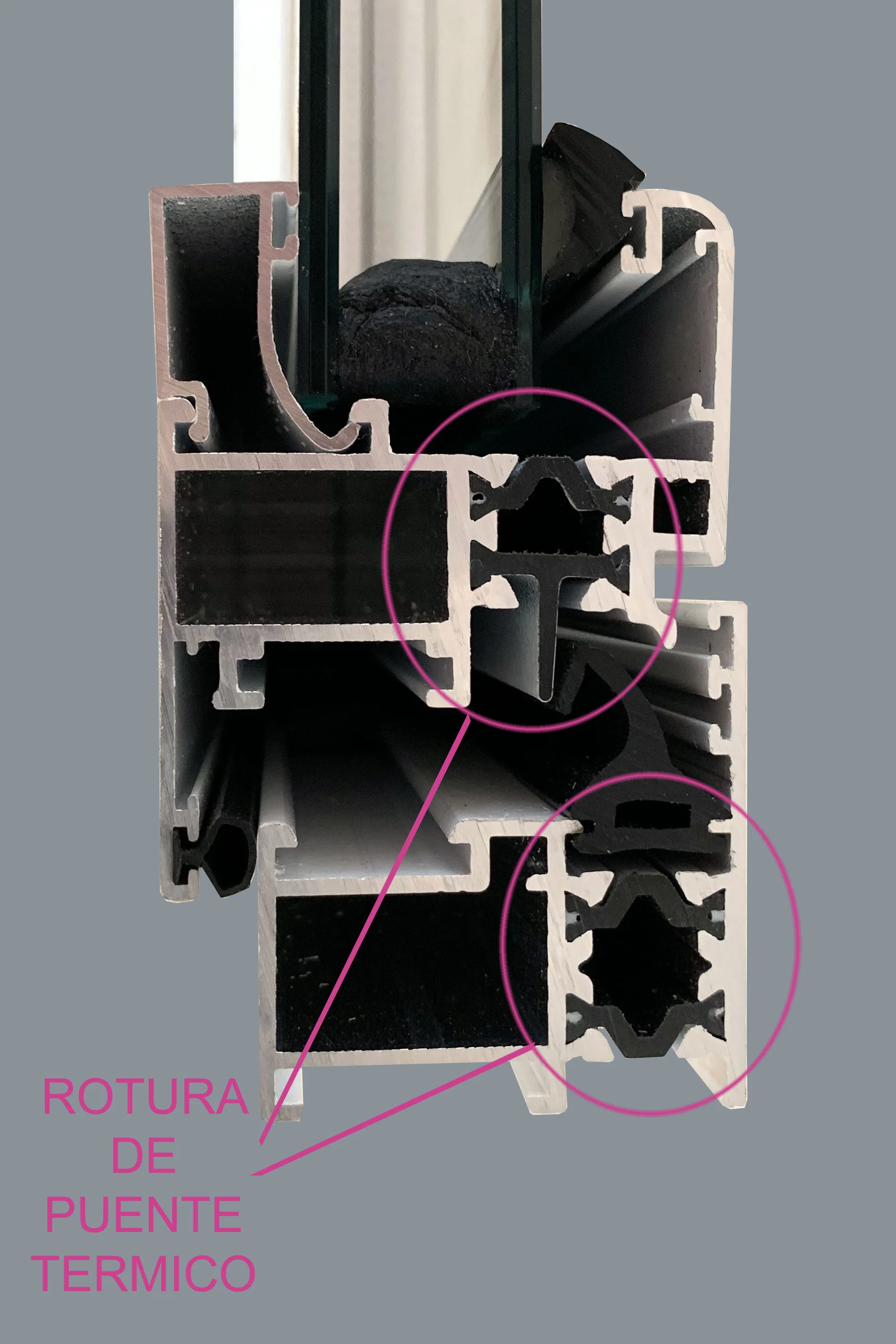 Ventana Aluminio RPT 45 Practicable Oscilobatiente Izquierda 500x600 1hoja cristal mate - Imagen 7