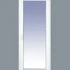 Balconera PVC Practicable Derecha 800X2000 1h con Manivela Pasada y Cerradura con 3 juegos de llaves y peana inferior