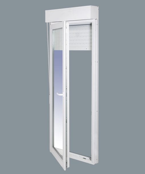 Porta balcone in PVC con anta ribalta sinistra e persiana (PVC) 800x2185 1h (telaio e cassonetto in kit) - immagine 4