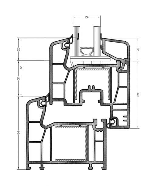Ventana PVC Practicable Oscilobatiente Izquierda con Persiana 800X1155 1hoja - Imagen 14