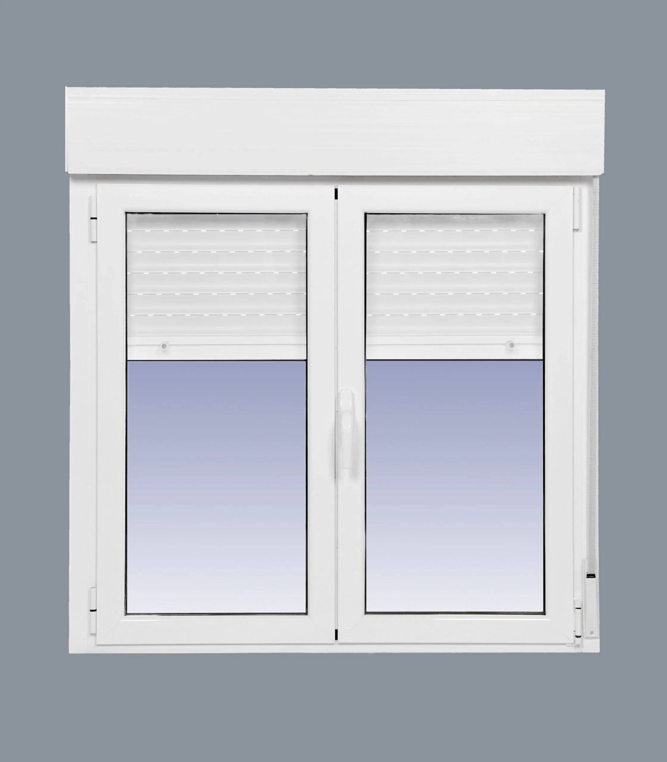 Ventana Aluminio Practicable Oscilobatiente Con Persiana (PVC) 1000X1355 2h