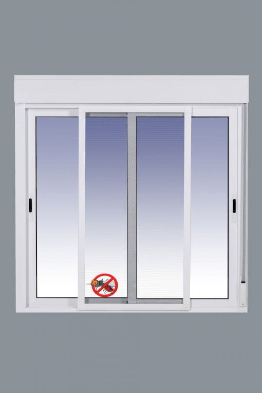 Ventana Aluminio Corredera Con Persiana (PVC) 1200x1155 2 hojas con mosquitera - Imagen 3