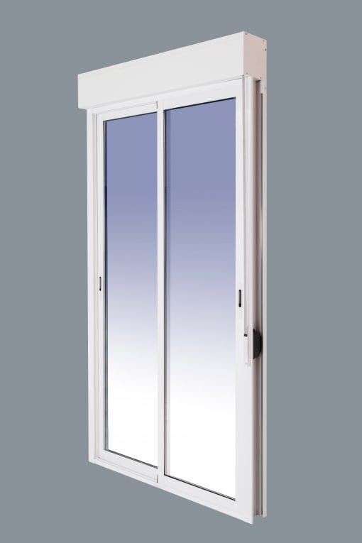 Balconera Aluminio Corredera Con Persiana (PVC) 1400x2185 2 hojas (marco y cajón persiana en kit) - Imagen 5