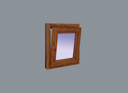 Ventana PVC Practicable Oscilobatiente Derecha 500X600 1h con vidrio Carglass COLOR ROBLE - Imagen 4