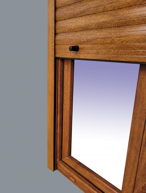 Ventana PVC Practicable Oscilobatiente 2 hojas con Persiana (PVC) 1000X1155 COLOR ROBLE - Imagen 9