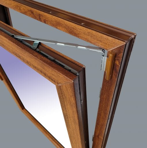 Ventana PVC Practicable Oscilobatiente Derecha 800X1000 1h COLOR ROBLE - Imatge 7