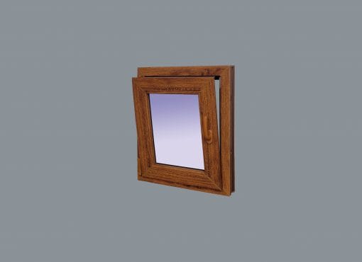 Ventana PVC Practicable Oscilobatiente Izquierda 500X600 1h con vidrio Carglass COLOR ROBLE - Imagen 4