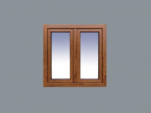 Janela de PVC, oscilobatente, 2 folhas, 1000x1000, cor carvalho - Imagem 6
