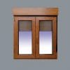 Ventana PVC Practicable Oscilobatiente 2 hojas con Persiana (PVC) 1000X1155 COLOR ROBLE