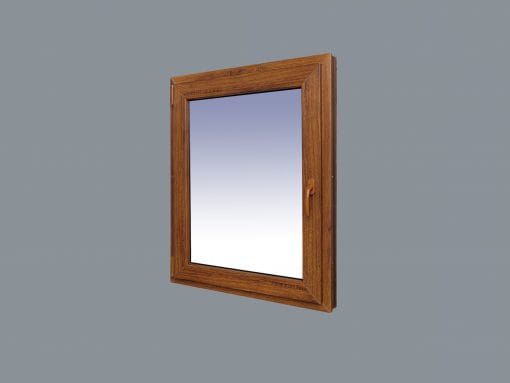 Finestra in PVC con anta ribalta a sinistra 800x1000 1h colore rovere - Immagine 3