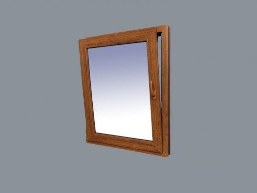 Finestra in PVC con anta ribalta a sinistra 800x1000 1h colore rovere - Immagine 5