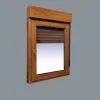 Ventana PVC Practicable Oscilobatiente Derecha con Persiana 800X1155 1hoja COLOR ROBLE