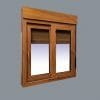 Ventana PVC Corredera Con Persiana (PVC) 1000x1155 2h COLOR ROBLE