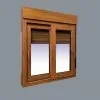 Ventana PVC Corredera Con Persiana (PVC) 1000x1155 2h COLOR ROBLE
