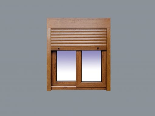 Janela de correr em PVC com persiana (PVC) 1000x1155 2h COR CARVALHO - Imagem 5