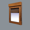 Ventana PVC Practicable Oscilobatiente Izquierda con Persiana 800X1155 1hoja COLOR ROBLE
