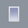 Ventana Aluminio Practicable Derecha 500x600 1h. cristal mate