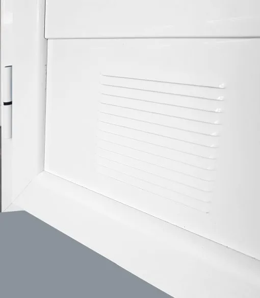 Puerta Balconera Aluminio Practicable Izquierda 800X2000 1h con Rejilla y cristal mate - Imagen 5