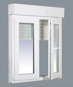 Ventana PVC Practicable Oscilobatiente 2 hojas con Persiana Motorizada 1200X1355 con Mosquitera Enrollable - Imagen 7