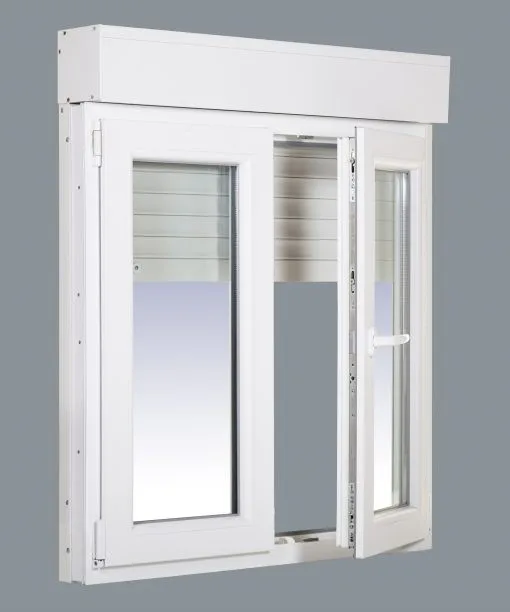Ventana PVC Practicable Oscilobatiente 2 hojas con Persiana Motorizada 1200X1355 con Mosquitera Enrollable - Imagen 7