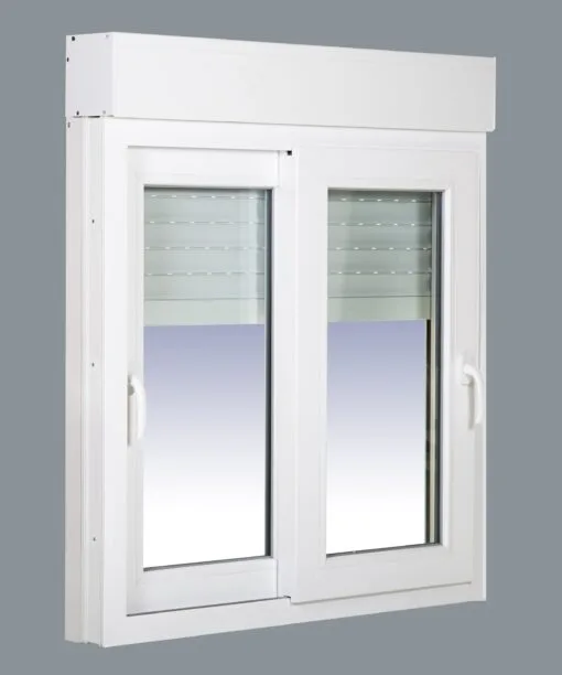 Ventana PVC Corredera Con Persiana Motorizada (PVC) 1000x1355 2h con Mosquitera Enrollable - Imagen 7