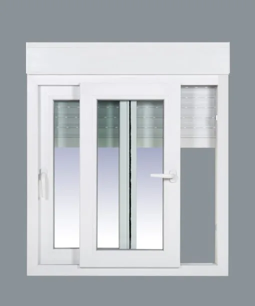 Ventana PVC Corredera Con Persiana Motorizada (PVC) 1000x1355 2h con Mosquitera Enrollable - Imagen 6