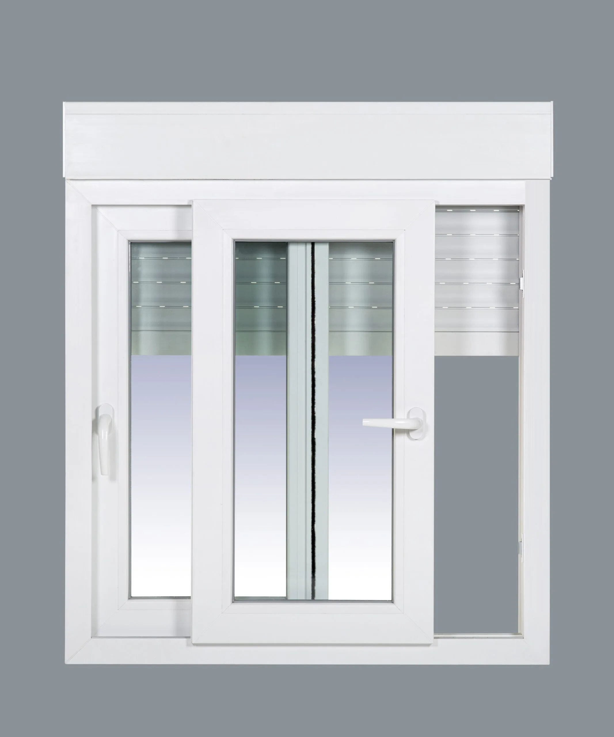 Ventana PVC Corredera Con Persiana Motorizada (PVC) 1000x1355 2h con Mosquitera Enrollable - Imagen 6